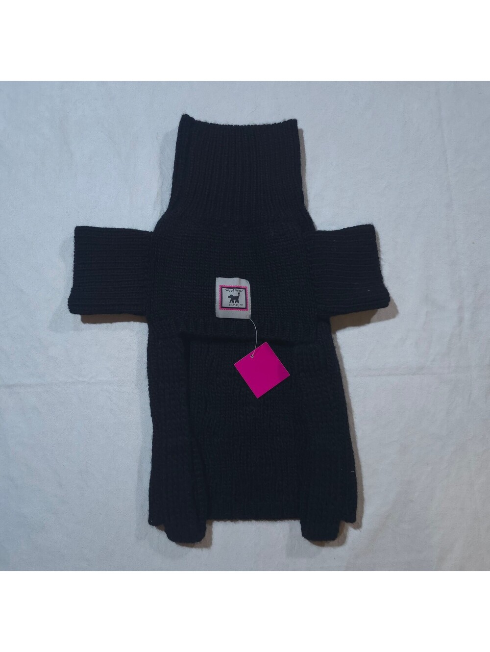 Woof Wear N.Y.C. Black Knit Dog Sweater Size Medium
